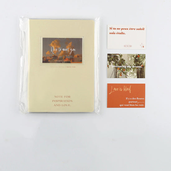 Plastic Sleeve Hand Account Silent Poem French Literature And Art Ins Retro Film Dream Note Schedule Book