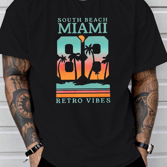 Miami South Beach Redovis Printed T-shirt, Men&